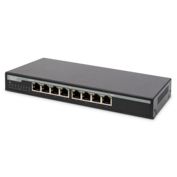 Newlec NNETSWGBE8UMDPOE.01 Desktop Netzwerk-Switch, 8-Port Gigabit, Unmanaged, PoE