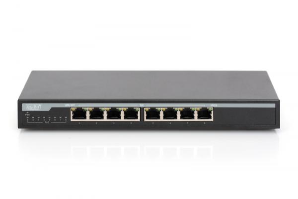 Newlec NNETSWGBE8UMDPOE.01 Desktop Netzwerk-Switch, 8-Port Gigabit, Unmanaged, PoE