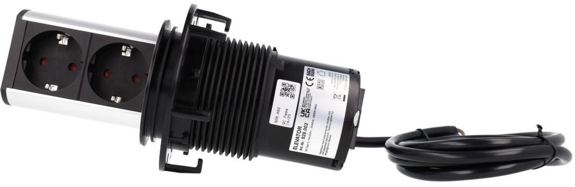 Bachmann 928.002 Schutzkontaktsteckdose 2-fach, Elevator