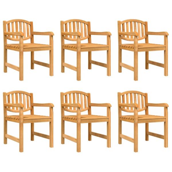 Gartenstühle 6 Stk. 58x59x88 cm Massivholz Teak