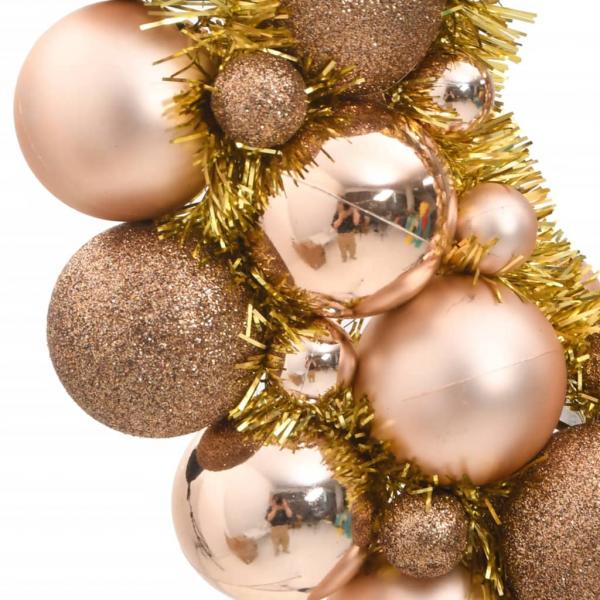 ARDEBO.de - Weihnachtskranz Rotgolden 45 cm Polystyrol