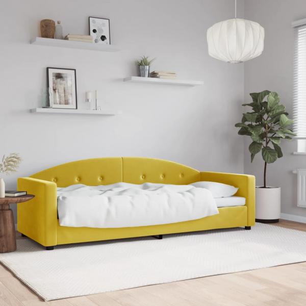 ARDEBO.de - Tagesbett Gelb 80x200 cm Samt