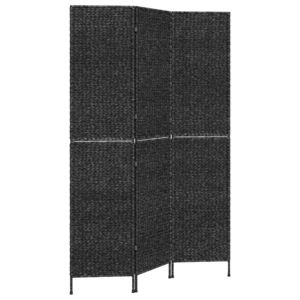 ARDEBO.de - Paravent 3-tlg. Schwarz 122x180 cm Wasserhyazinthe