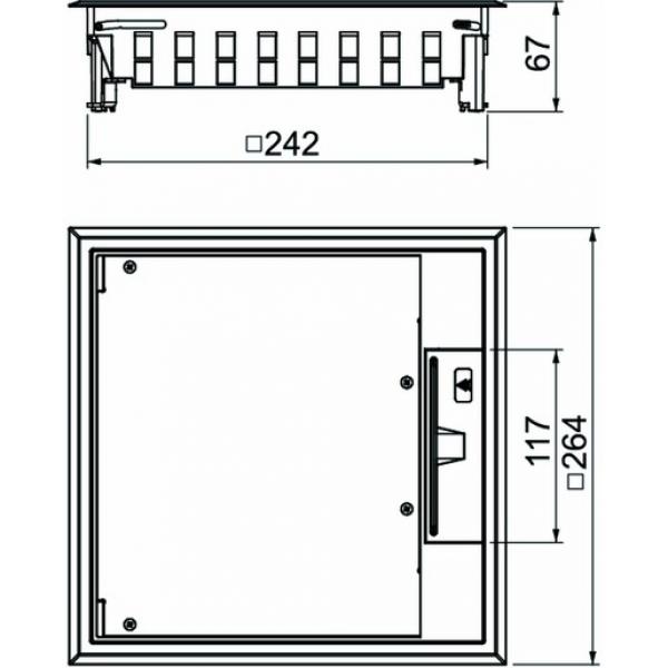Obo Bettermann GES9-3B U 9011 Geräteeinsatz für Universalmontage 264x264x67, PA, graphitschwarz