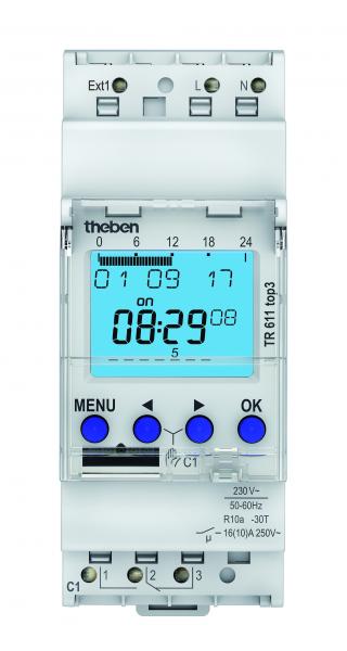 ARDEBO.de - TR 611 top3 Digitale Zeitschaltuhr, Wochenprogramm, 1 Kanal, App-Programmierung 