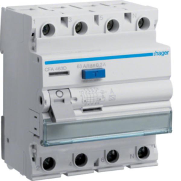ARDEBO.de - CFA463D FI-Schalter 4P 6kA 63A 300mA Typ A