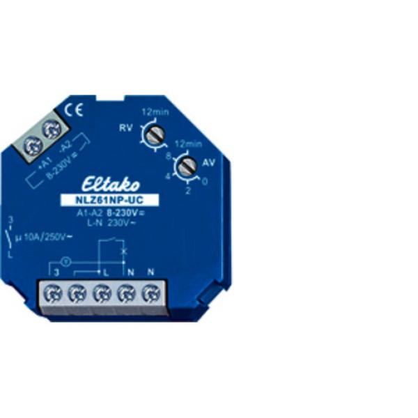 Eltako NLZ61NP-UC Nachlaufschalter UC. 1 Schließer nicht potenzialfrei 10A/250V AC