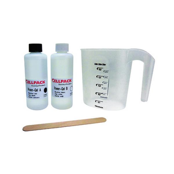 ARDEBO.de - POWER GEL/1000ml 2-Komponenten-Gel auf Silikonbasis, zum Vergießen von Abzweig- 