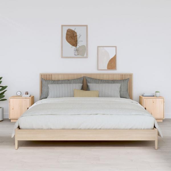 ARDEBO.de - Nachttische 2 Stk. 40x34x45 cm Massivholz Kiefer