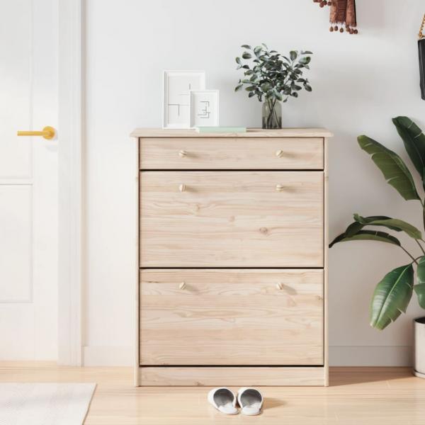 ARDEBO.de - Schuhschrank ALTA 77x35x96 cm Massivholz Kiefer