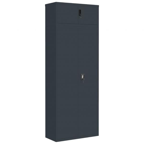 Aktenschrank Anthrazit 90x40x240 cm Stahl