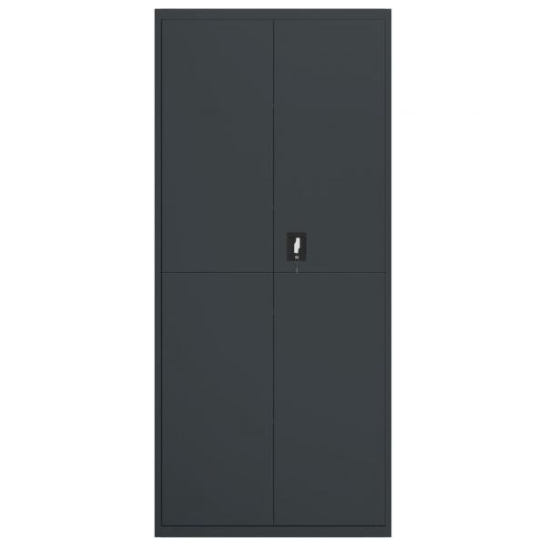 Aktenschrank Anthrazit 90x40x240 cm Stahl