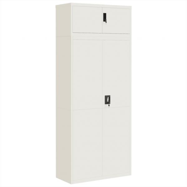 Aktenschrank Weiß 90x40x220 cm Stahl