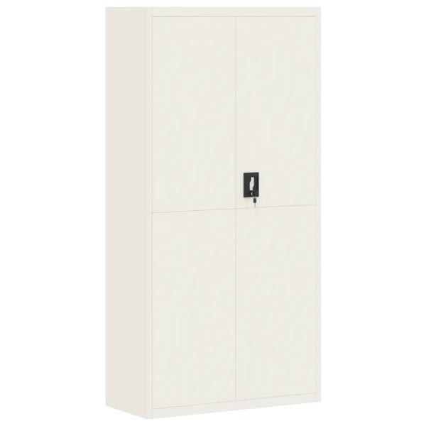 Aktenschrank Weiß 90x40x220 cm Stahl