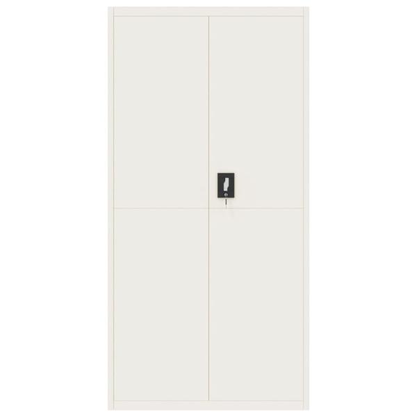 Aktenschrank Weiß 90x40x220 cm Stahl