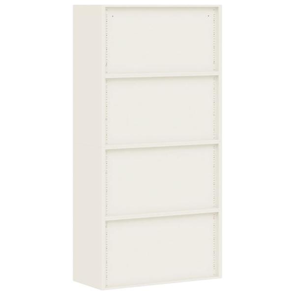 Aktenschrank Weiß 90x40x220 cm Stahl