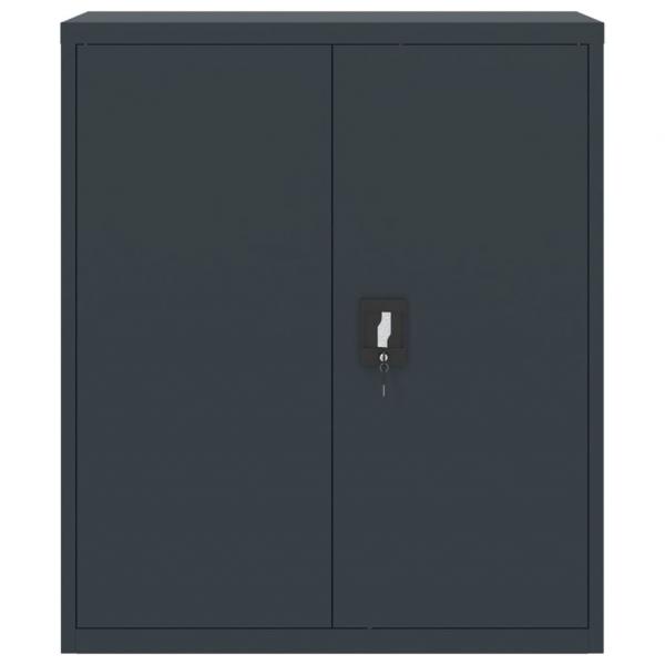 Aktenschrank Anthrazit 90x40x145 cm Stahl