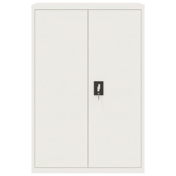 Aktenschrank Weiß 90x40x180 cm Stahl