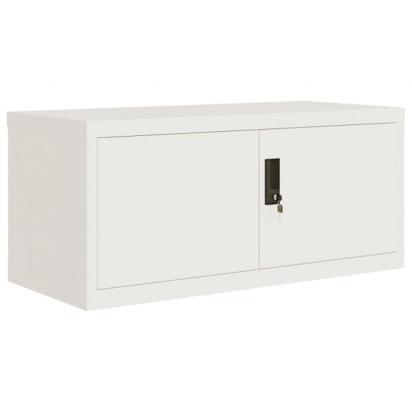 Aktenschrank Weiß 90x40x240 cm Stahl