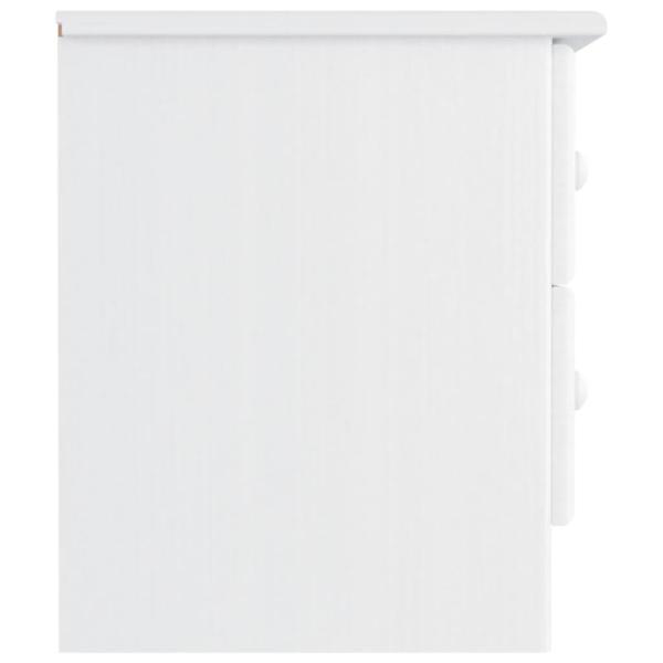 Nachttisch ALTA Weiß 41x35x41 cm Massivholz Kiefer