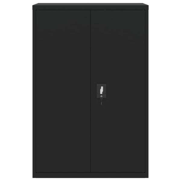 Aktenschrank Schwarz 90x40x140 cm Stahl