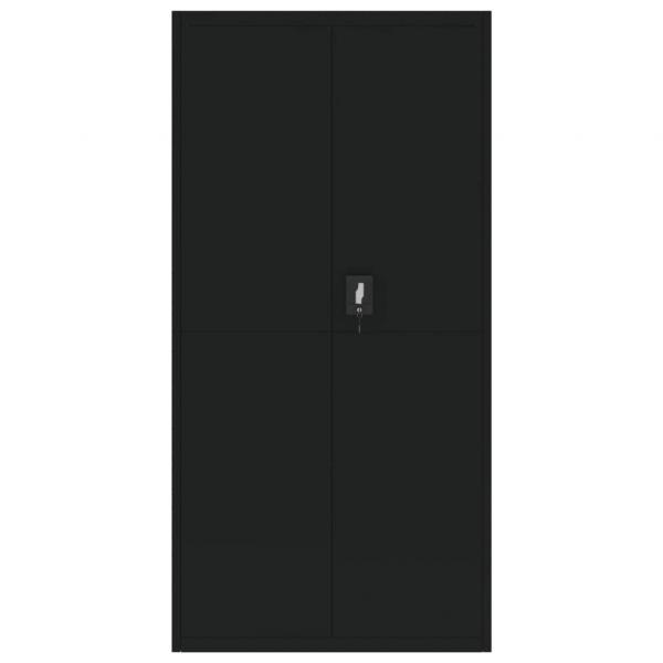 Aktenschrank Schwarz 90x40x180 cm Stahl