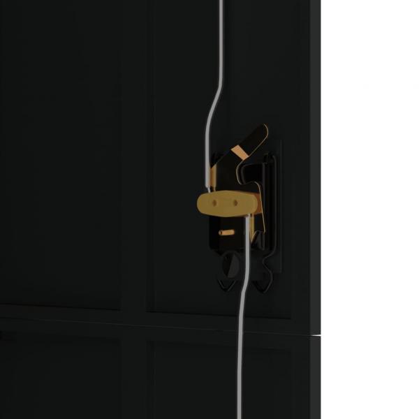 Aktenschrank Schwarz 90x40x180 cm Stahl