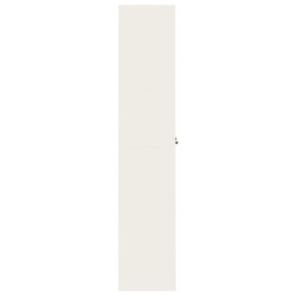 Aktenschrank Weiß 90x40x200 cm Stahl