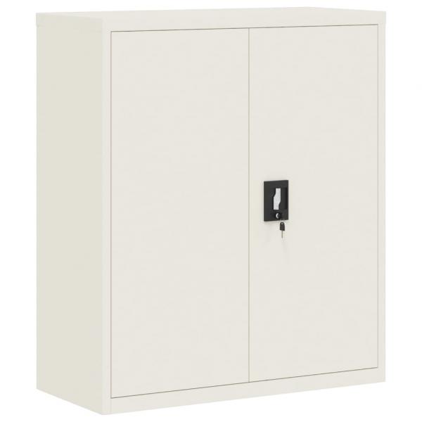 Aktenschrank Weiß 90x40x105 cm Stahl