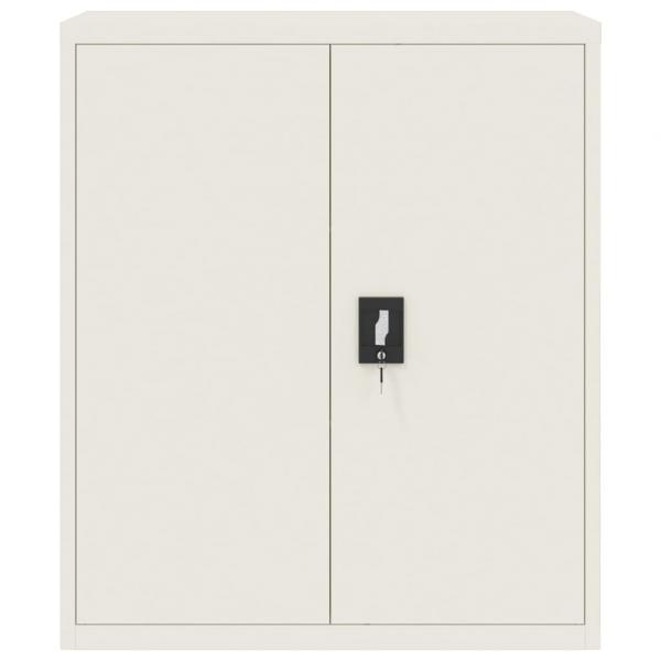 Aktenschrank Weiß 90x40x105 cm Stahl
