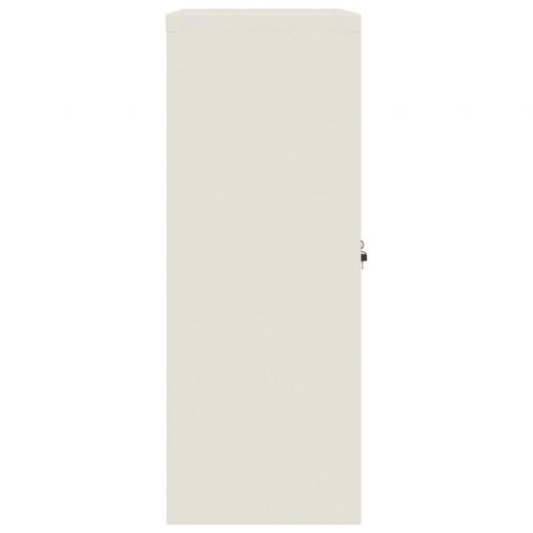 Aktenschrank Weiß 90x40x105 cm Stahl