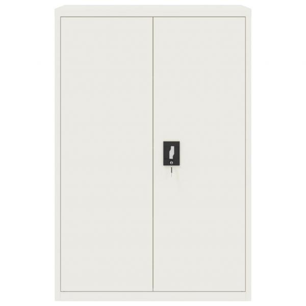 Aktenschrank Weiß 90x40x140 cm Stahl