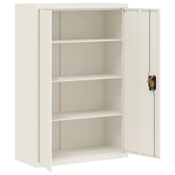 Aktenschrank Weiß 90x40x140 cm Stahl
