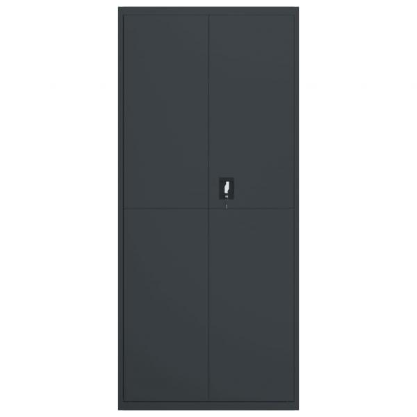 Aktenschrank Anthrazit 90x40x200 cm Stahl