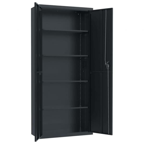 Aktenschrank Anthrazit 90x40x200 cm Stahl