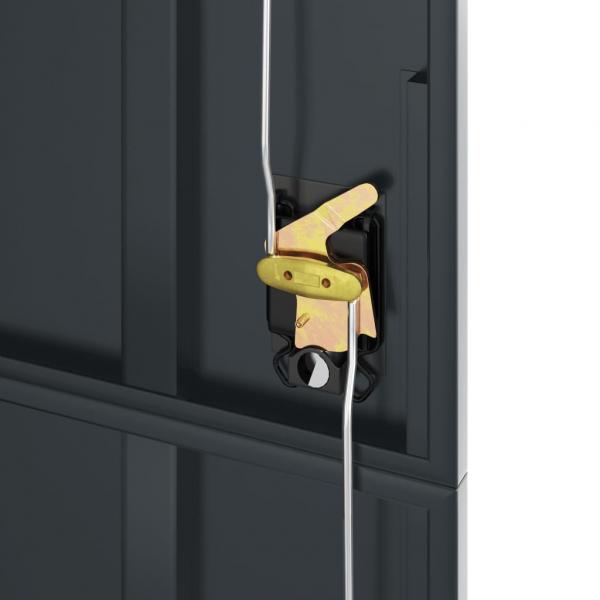 Aktenschrank Anthrazit 90x40x200 cm Stahl