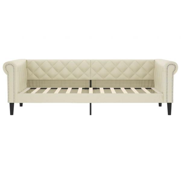 Tagesbett Creme 100x200 cm Kunstleder
