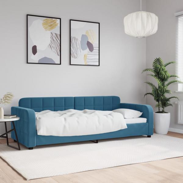 ARDEBO.de - Tagesbett Blau 80x200 cm Samt
