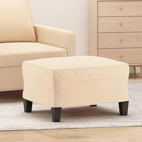 ARDEBO.de - Fußhocker Creme 60x50x41 cm Stoff