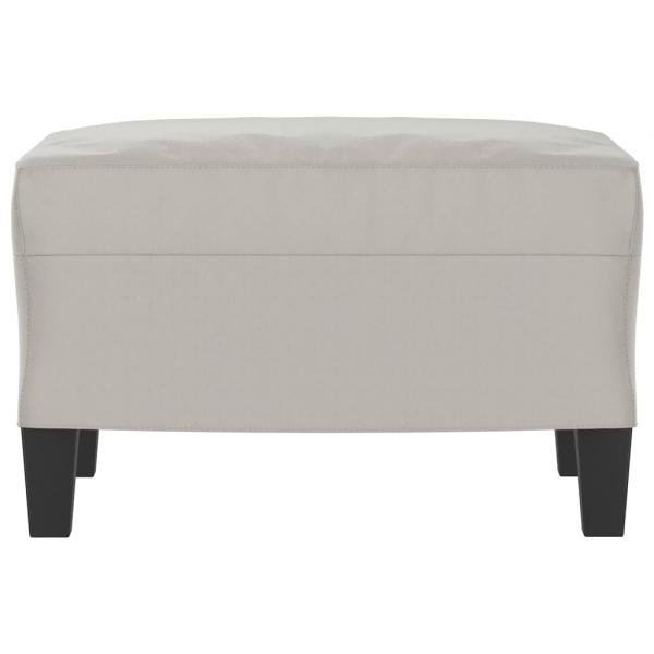 Fußhocker Hellgrau 60x50x41 cm Mikrofasergewebe