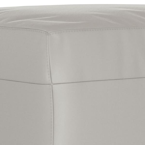 Fußhocker Hellgrau 60x50x41 cm Mikrofasergewebe