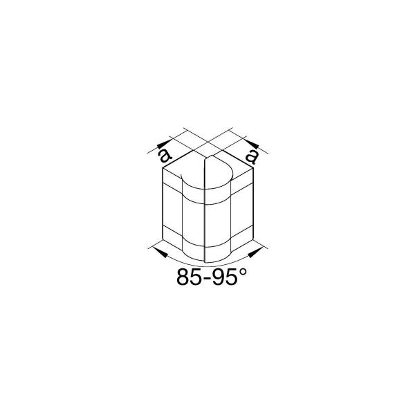 Hager BR651303H9011 Außeneck einstellbar 68x130mm, graphitschwarz