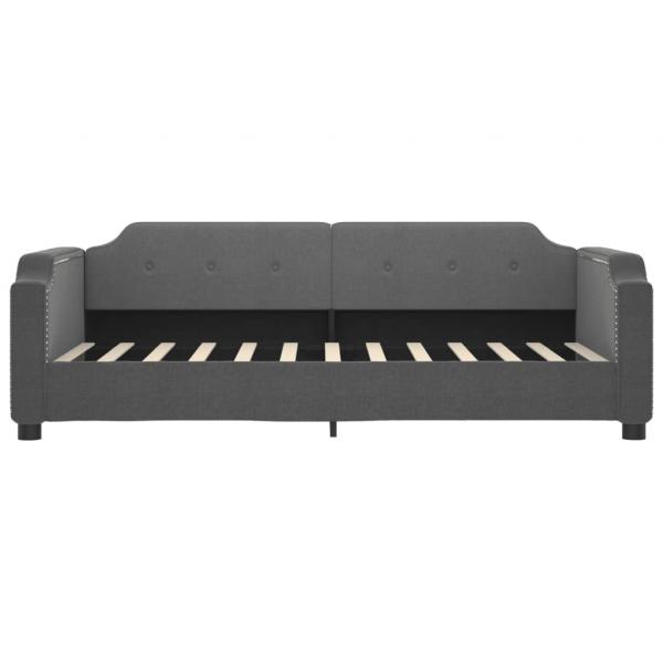 Tagesbett Dunkelgrau 100x200 cm Stoff