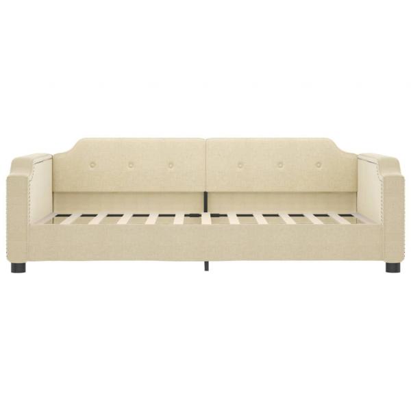 Tagesbett Creme 90x200 cm Stoff