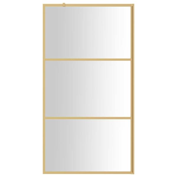 Duschwand für Begehbare Dusche ESG Klarglas Golden 100x195cm