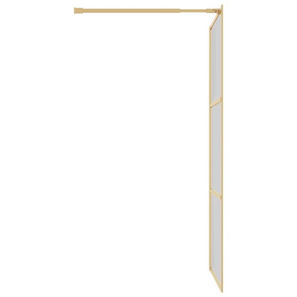 Duschwand für Begehbare Dusche ESG Klarglas Golden 100x195cm