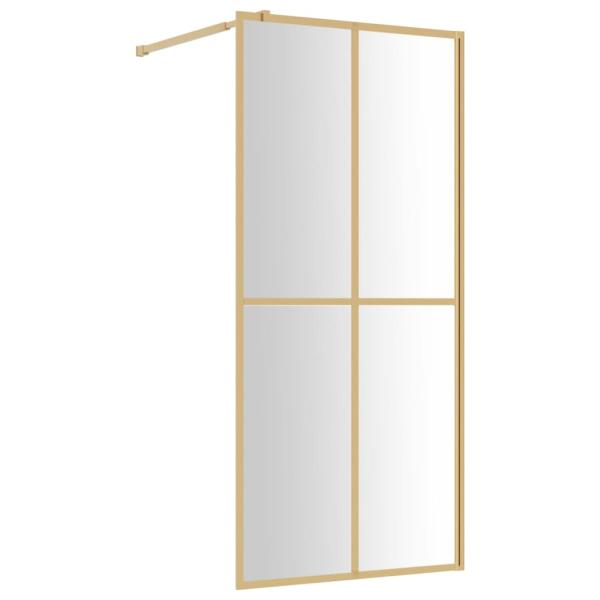 Duschwand für Begehbare Dusche ESG Klarglas Golden 100x195cm