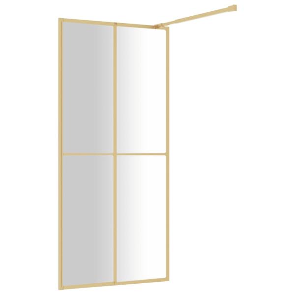 Duschwand für Begehbare Dusche ESG Klarglas Golden 100x195cm