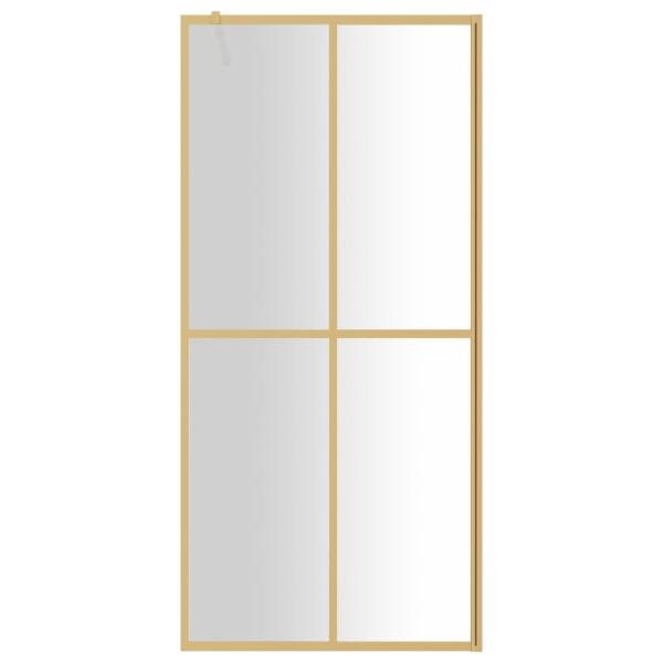 Duschwand für Begehbare Dusche ESG Klarglas Golden 100x195cm