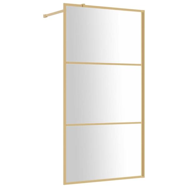 Duschwand für Begehbare Dusche ESG Klarglas Golden 115x195cm